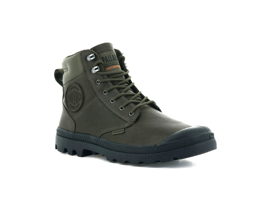 Palladium Pampa Shield Wp+ Lth Masline Verzi | GHL3424IE