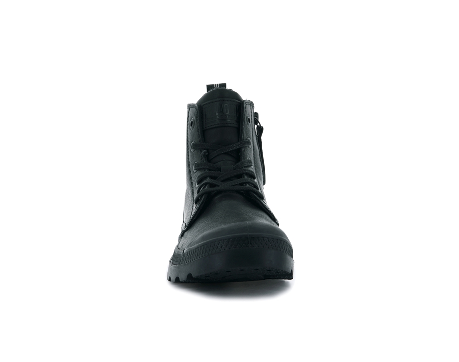 Palladium Pampa Zip Piele Ess Negrii | ZQV7411DX