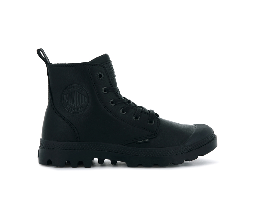 Palladium Pampa Zip Piele Ess Negrii | ZQV7411DX