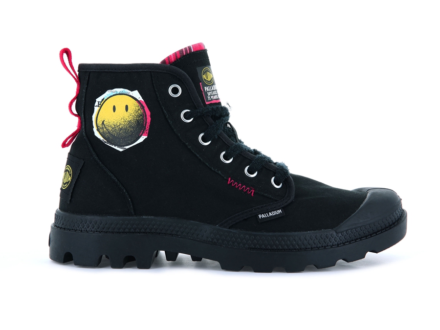 Palladium Pampa X Smiley 1970 Negrii | AZO1135YP